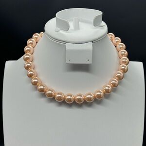 Vintage Joan Rivers Czech Republic Classic Collection Pink Medium Faux Pearl